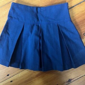 Navy Pleated Skirt